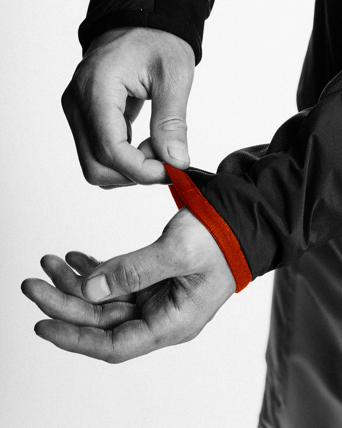 Soft stretch binding at the cuffs and hem for a secure fit