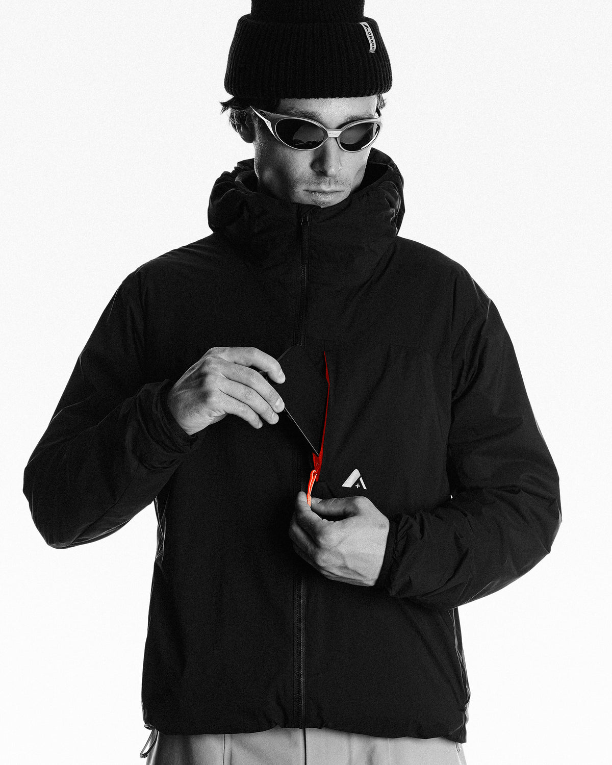 Zipped chest pocket